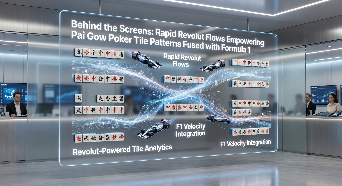 Close-up van een mobiel casino dashboard met Revolut-transacties, Pai Gow tegels en live F1 sprint odds