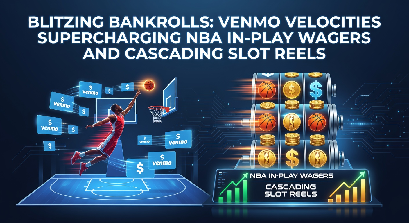 Schermafbeelding van een snelle Venmo-transactie tijdens een NBA-wedstrijd met live odds en een cascaderende gokkast in actie
