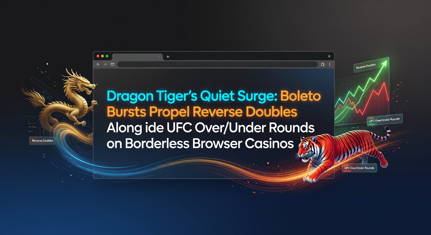 Dragon Tiger kaarten op een digitaal casino-scherm met Boleto betaaloptie en UFC gevecht in de achtergrond
