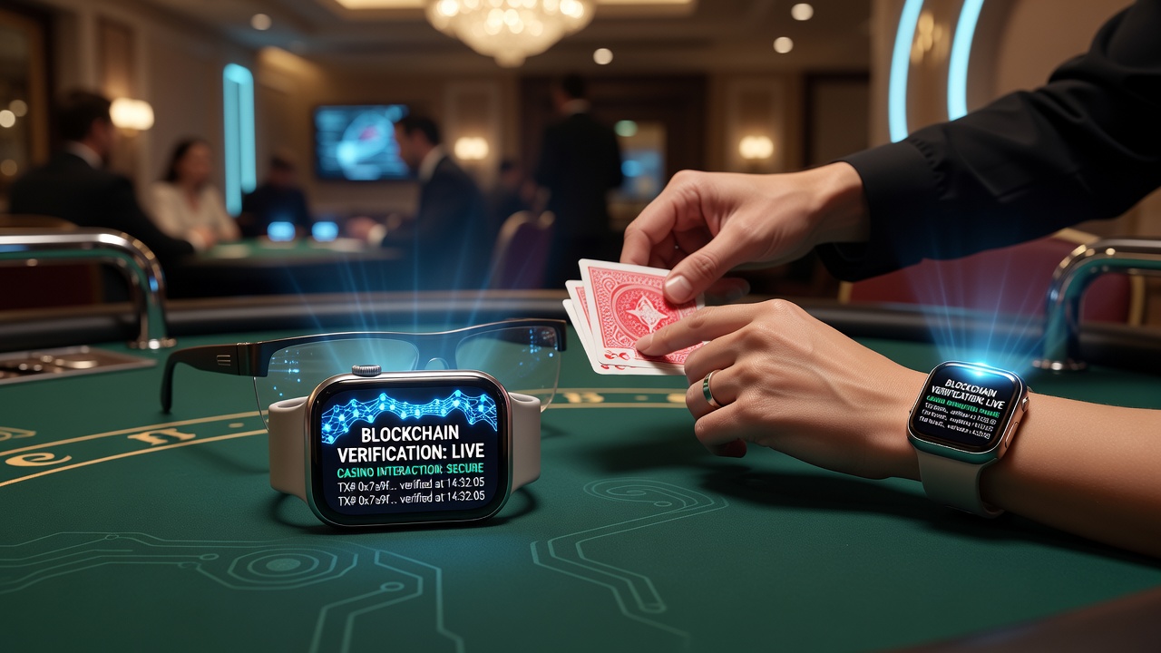 Blockchainverificatieprocessen gekoppeld aan realtime casinotaartinteracties op wearables