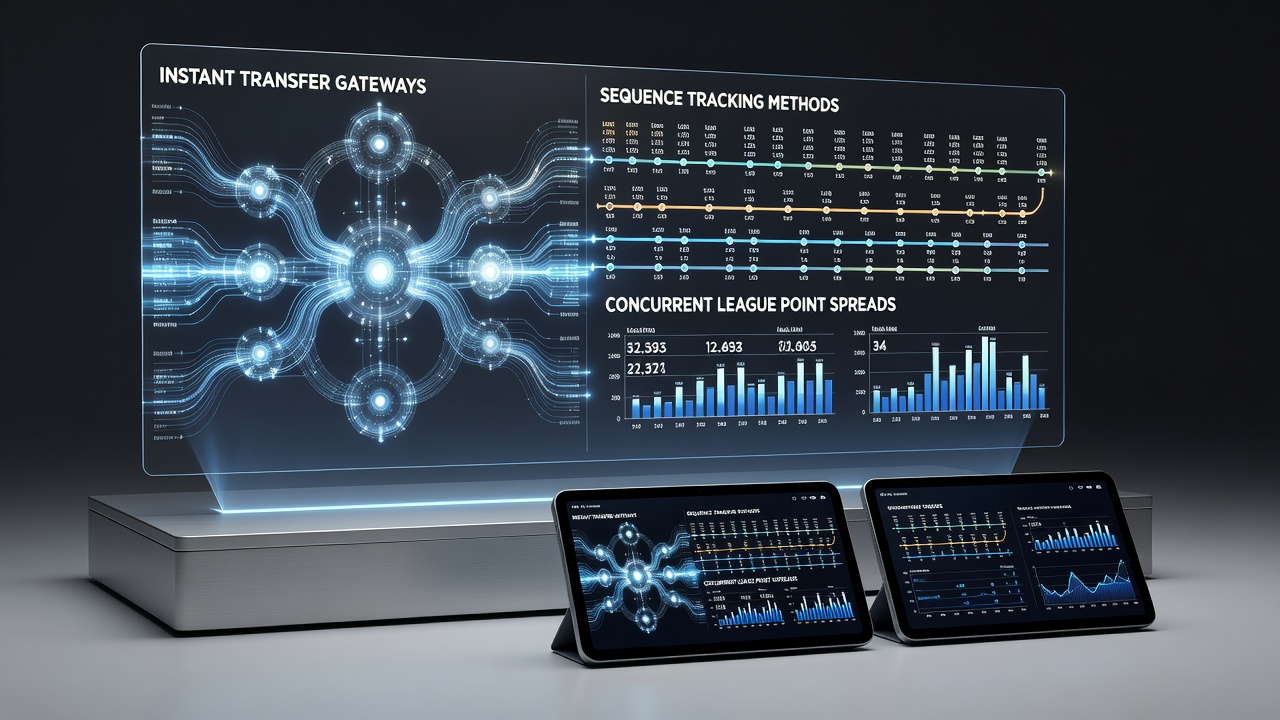 Diagram dat de integratie toont van instant transfer gateways met sequentie tracking in reel systemen op mobiele interfaces tijdens live sportweddenschappen