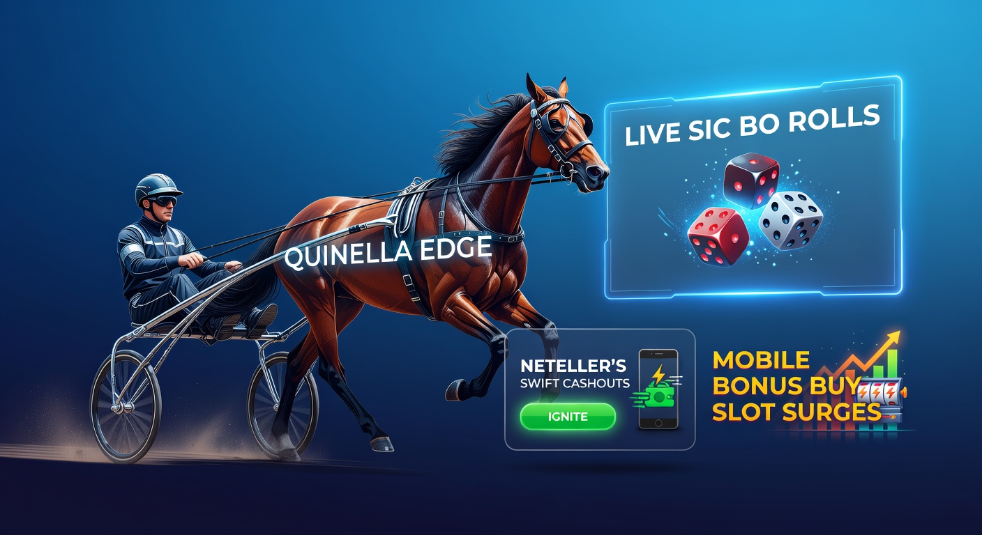 Drafpaarden rennen op een modderig circuit terwijl dobbelstenen rollen op een live Sic Bo-tafel, met een mobiele telefoon op de voorgrond die een bonus buy slot toont