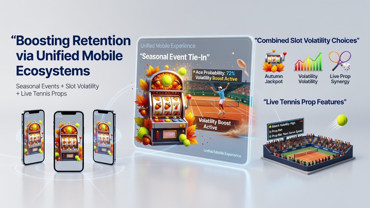 Geïntegreerd mobiel platform met seizoensgebonden tennis events en slotopties