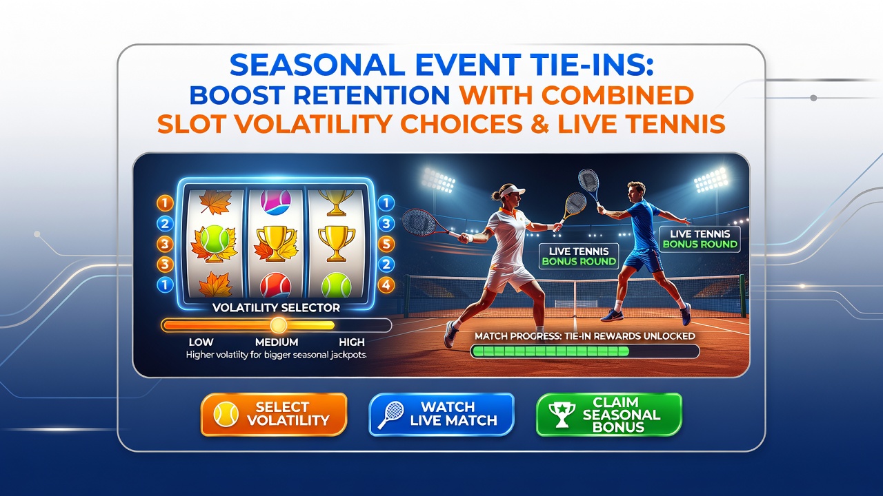 Live tennis props en slotinterface op mobiel scherm tijdens seizoensevent