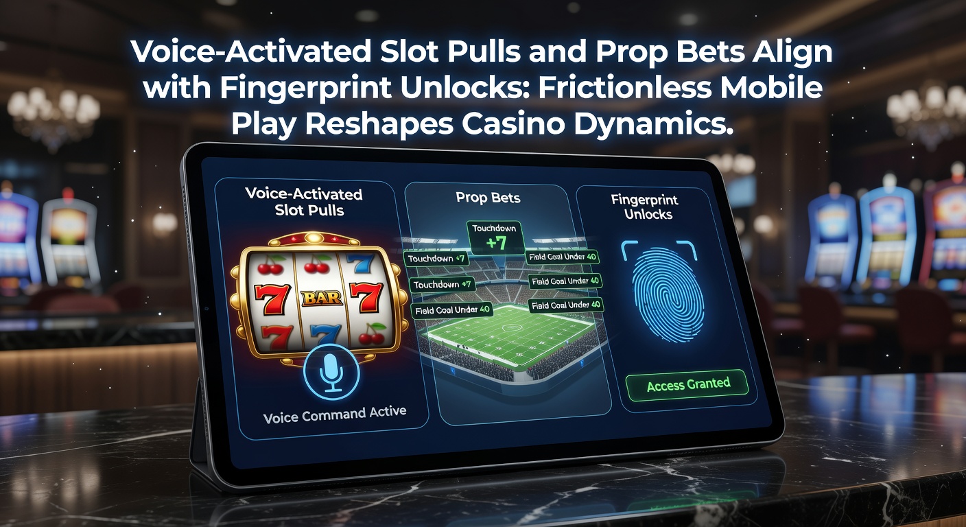 Smartphone met vingerafdrukscanner en stemactivering voor casino-apps, symboliserend naadloze mobiele gokervaringen